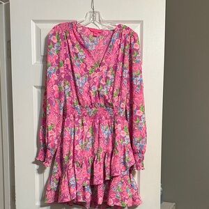 Lilly Pulitzer Floral Pink Dress - EUC